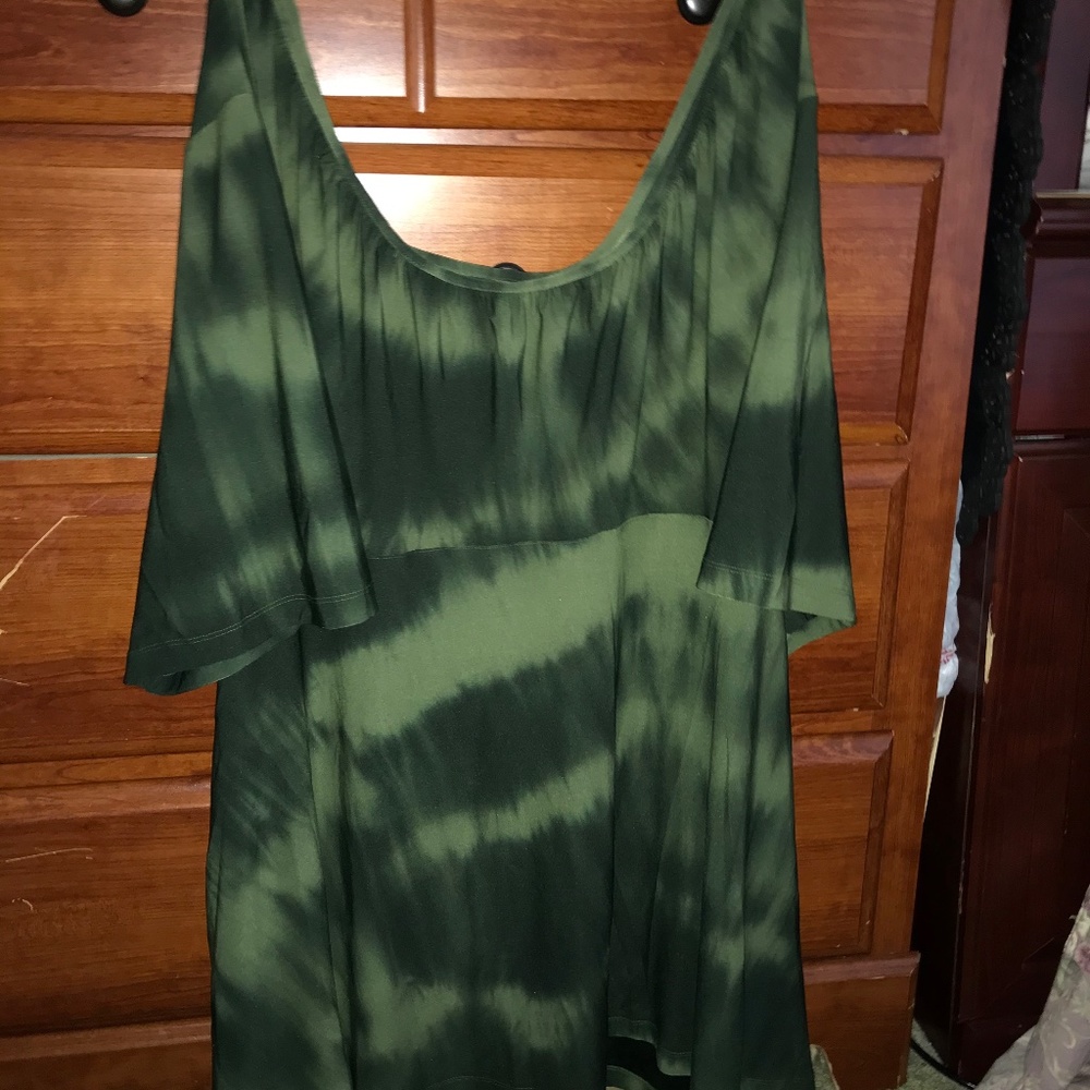 Plus size Army green blouse